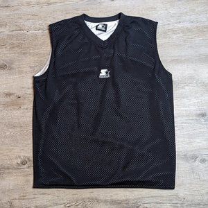 Vintage Starter reversible basketball jersey shirt size large black//white